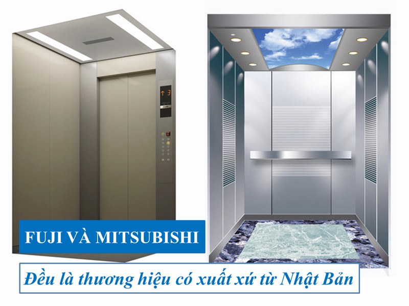 giá thang máy mitsubishi 550kg và Fuji 550kg